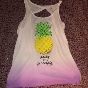 Justice pineapple tank top
